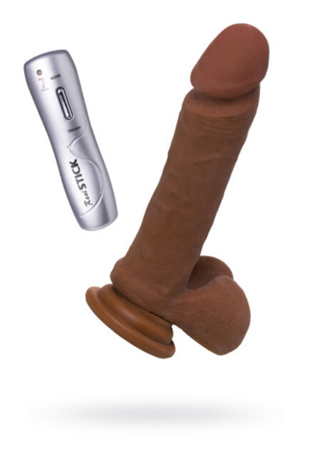 Ротационный фаллос на присоске Real Stick Mulatto (7 режимов, 16 см) (Цвет: коричневый)