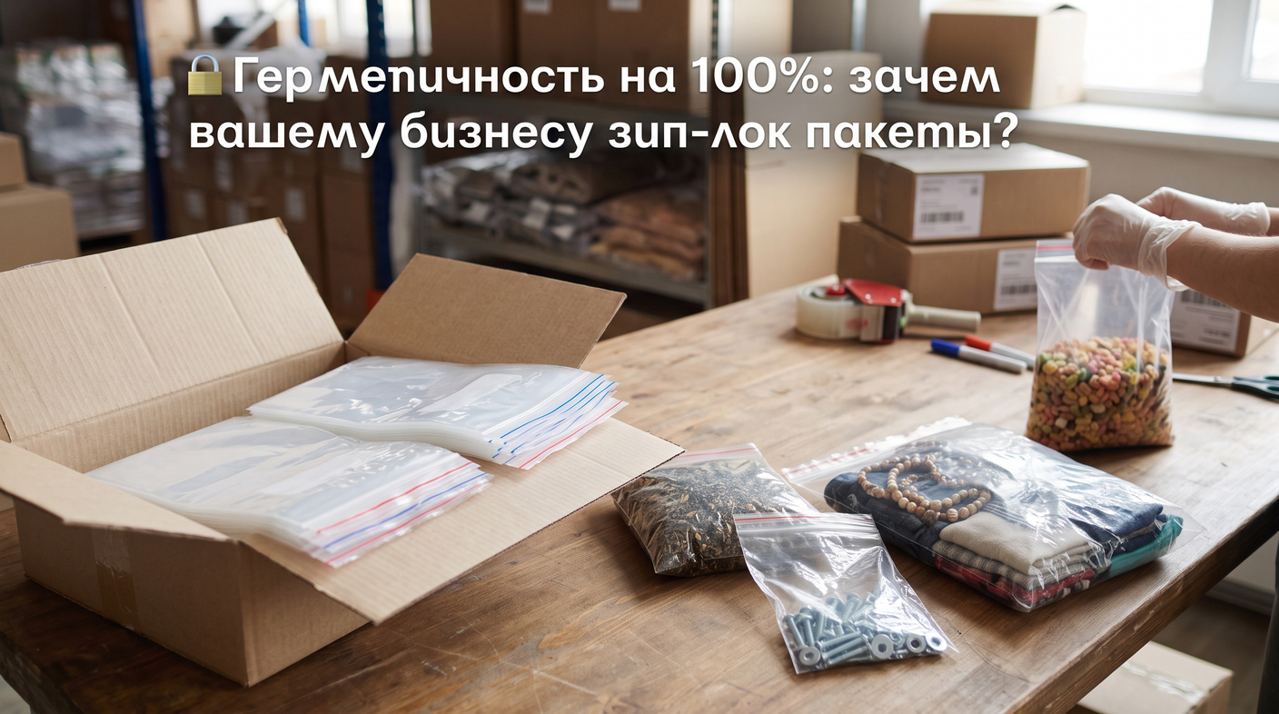 🔒 Герметичность на 100%: зачем вашему бизнесу зип-лок пакеты?