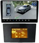 Магнитола для Opel Astra H (перенос БК вниз, черная) - FarCar BX9-360-7382B монитор 9.5" 2K QLED на Android 13, Быстрая, CarPlay, 4G SIM-слот, 4 камеры в комплекте