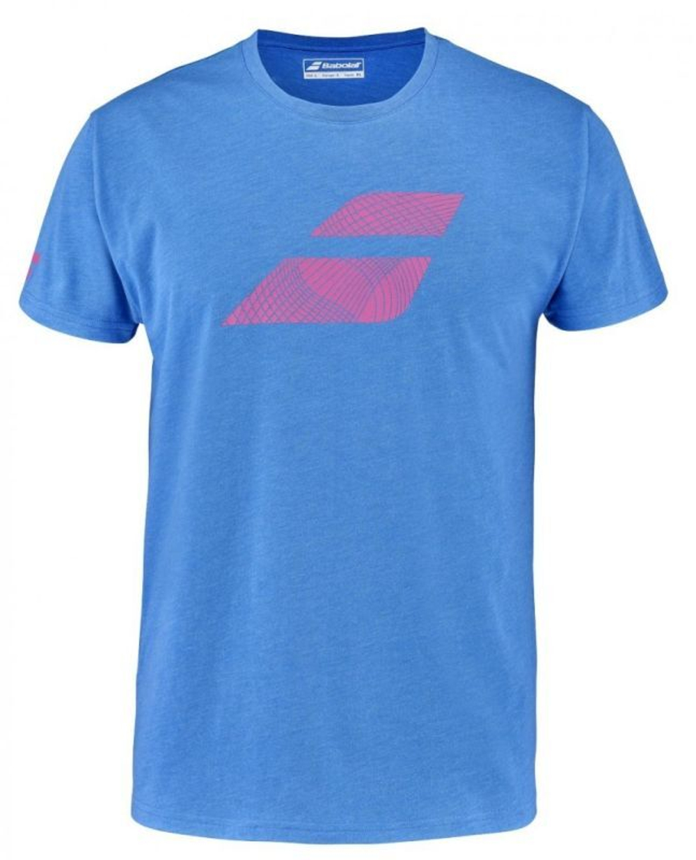 Мужская теннисная футболка Babolat Exercise Big Flag Tee Men - небесный
