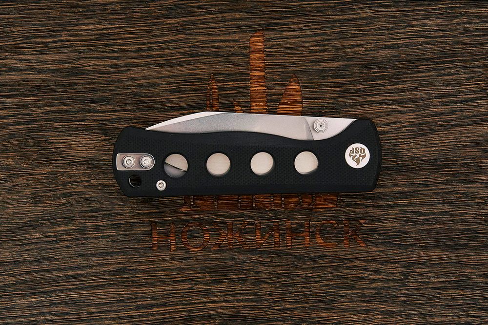 Нож складной QSP QS150-A1 Canary Folder, клинок 72мм, сталь Sandvik 14C28N, рукоять G10 чёрный