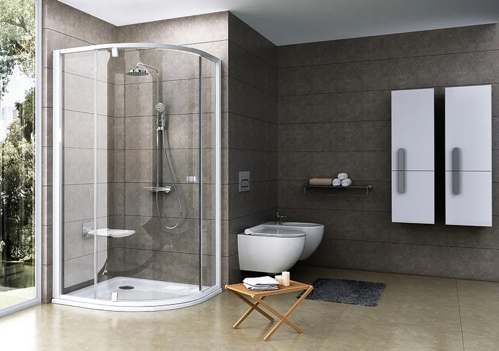 Душевой уголок Ravak Pivot PSKK3 90x90 37677101Z1 профиль Белый стекло Transparent