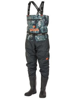 Полукомбинезон заброд. Norfin PILOT CAMO BOOTFOOT р.44-L-S с сапогами резина