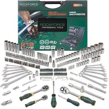 Набор инструментов 216пр. 1/4''3/8''1/2''(6гр.)(4-32мм) RF-38841-5