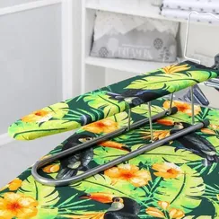 Доска гладильная Nika «Эльза де люкс», 122×40 см, металл, регулируемая высота до 93 см рисунок МИКС