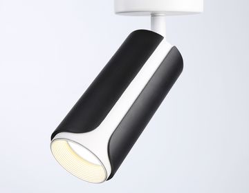 Накладной поворотный спот со сменной лампой 1*GU10 TN51594 BK/WH черный/белый D58*195 Techno Spot Techno family Ambrella