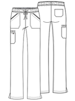 Брюки медицинские женские Dickies DK106 с поясом и шнурком, белый, 40