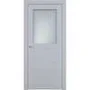 Межкомнатная дверь эмаль Классика 3 RAL 7047 остеклённая