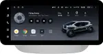 Магнитола для Hyundai Solaris 2 2017-2022 / Solaris HS (без штатной КЗВ, рамка серебро) - Teyes LUX ONE ROUND монитор 12.3" 2K QLED на Android 10, Быстрая, CarPlay, 4G SIM-слот