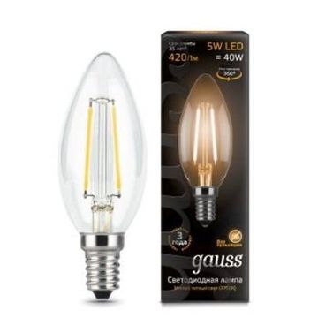 Лампа Gauss LED Filament Candle E14 5W 2700К 103801105