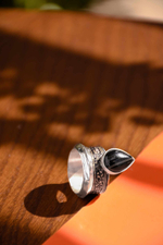 Серебряное кольцо Shabaneh Onyx Valavaez Иран