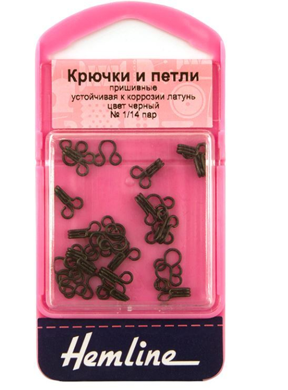 Крючки и петли пришивные, 14 пар, №1 (10009100/060923/3140244/1_Малайзия)