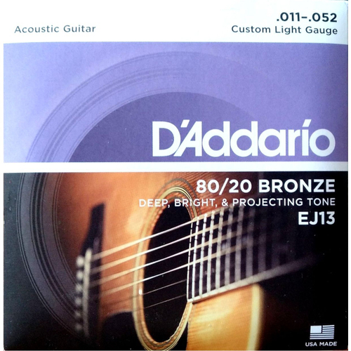 Струны для акустической гитары D'addario EJ13