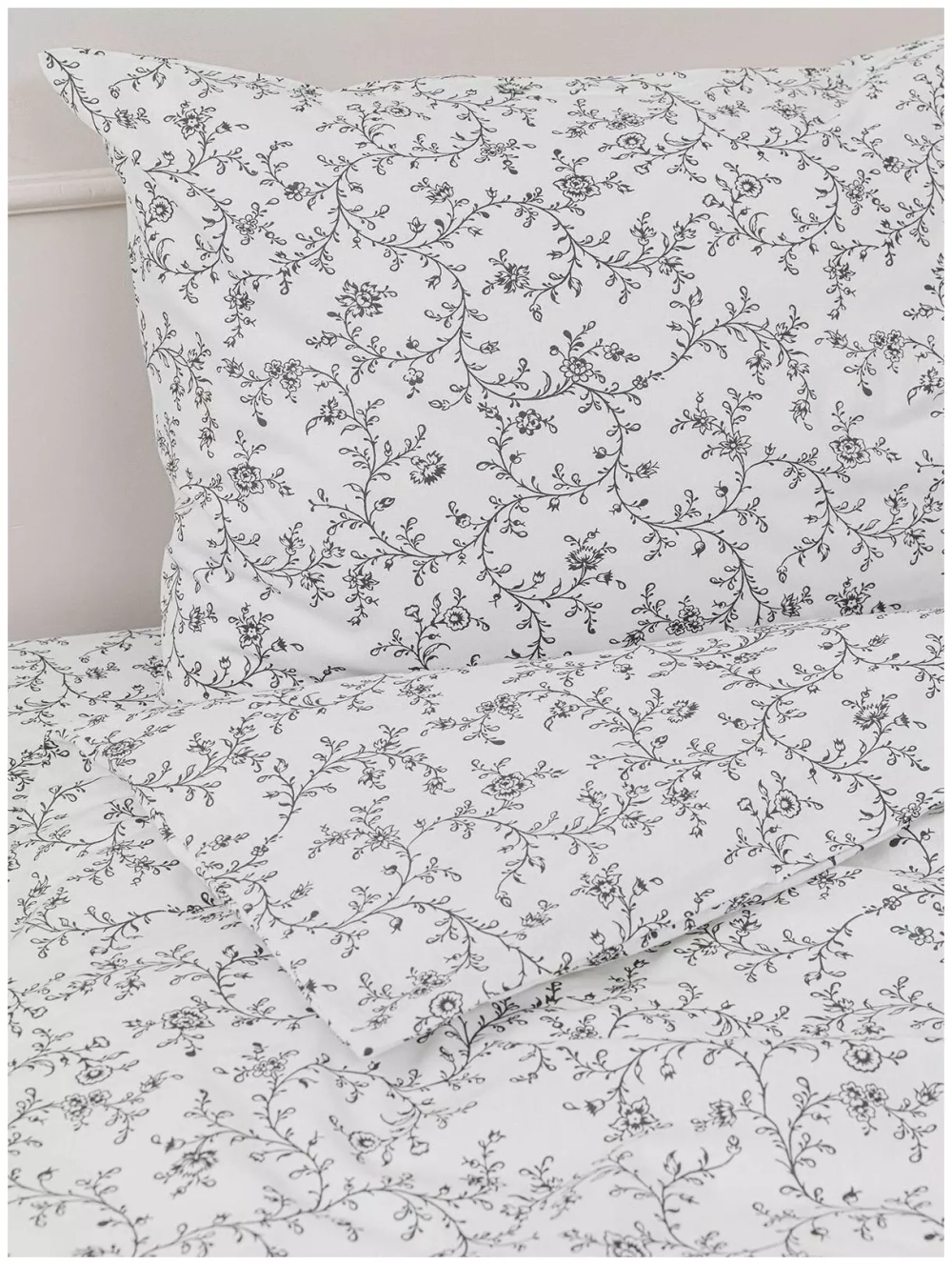 YERRNA КБП Белый с рисунком Под 150*200/нав 50*70 Перкаль