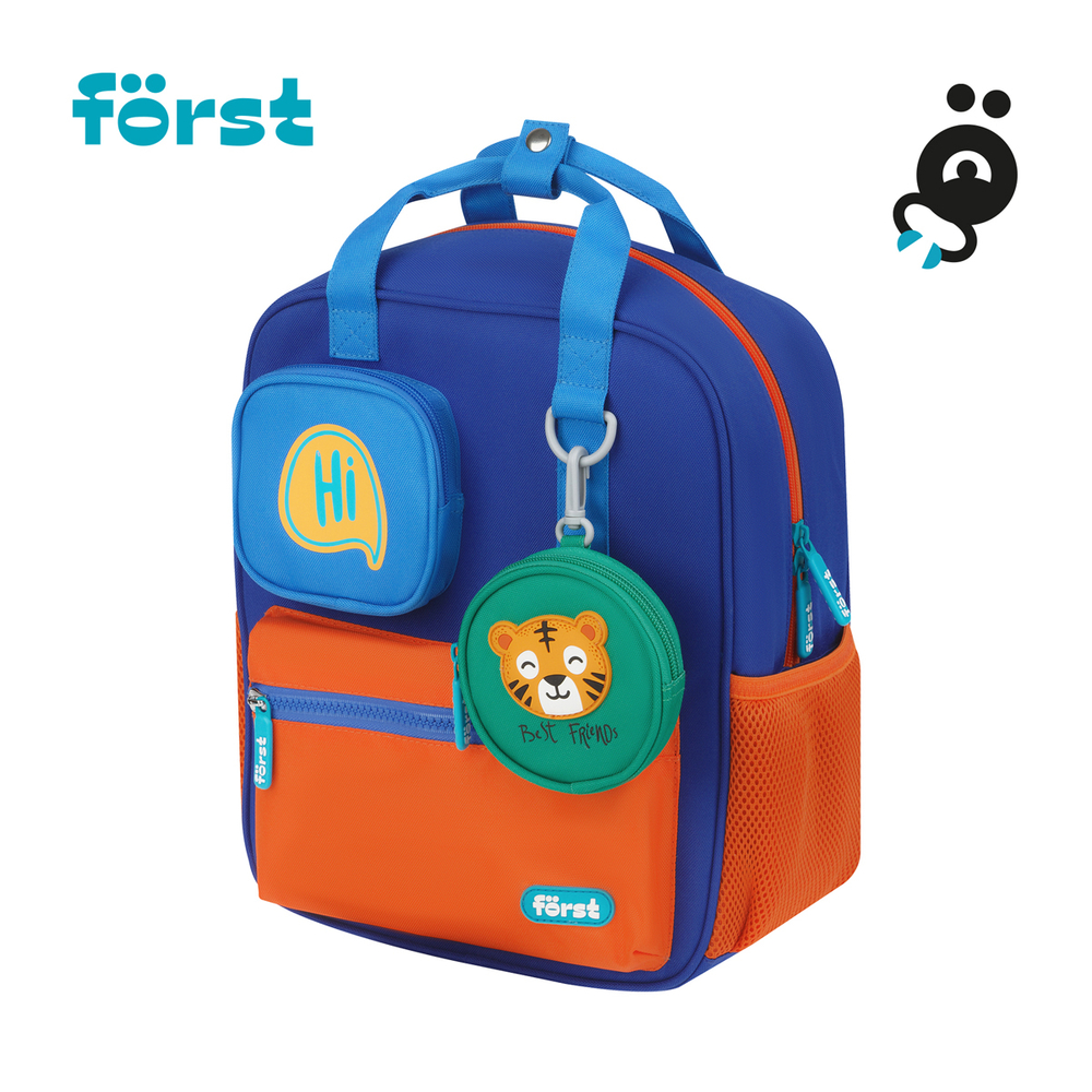 Forst Рюкзак Först F-Kids "Hi, Tiger!" 30,5*25,5*12,5см, 1 отделение, 5 карманов, эргономичная спинка