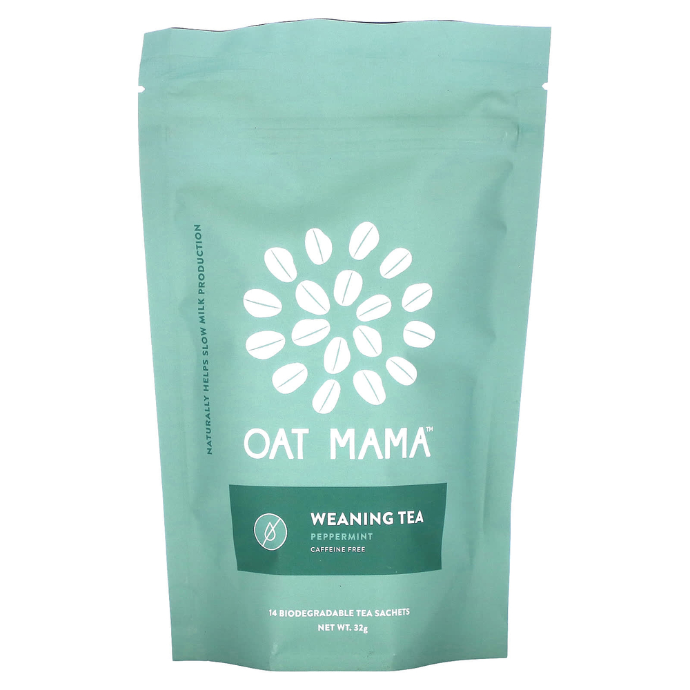 Oat Mama, чай, перечная мята, без кофеина, 14 пакетиков, 32 г