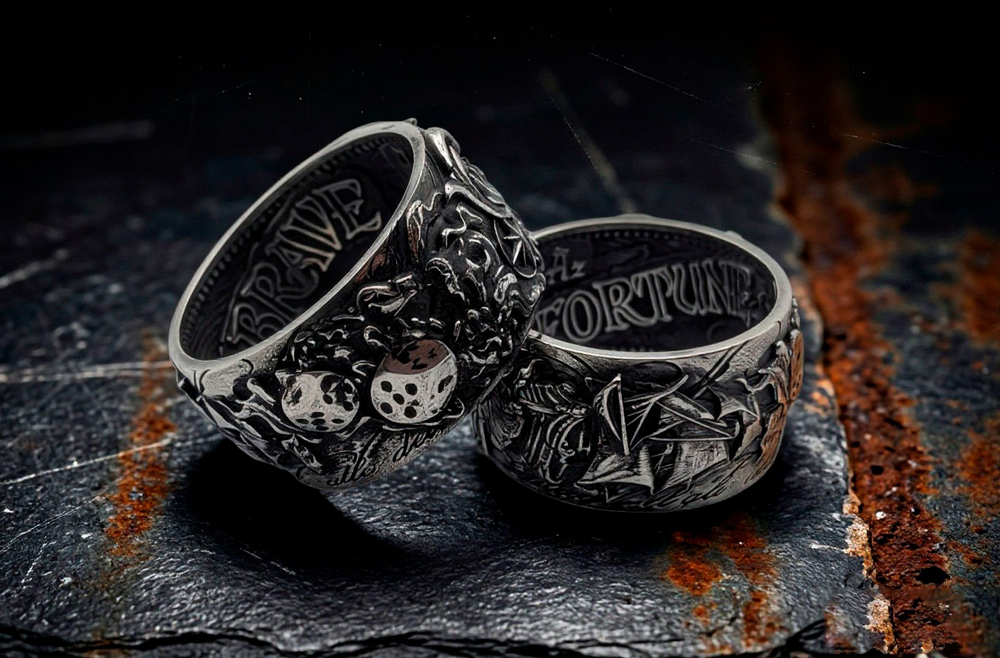 Кольцо из серебра Pirate Tattoo-2 AZR-102