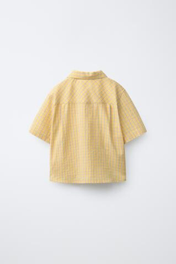 ZARA X PUKAS РУБАШКА В КЛЕТКУ PUKAS SURF, ЖЕЛТЫЙ