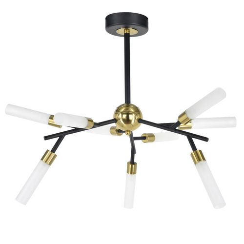Люстра на штанге Mirastyle SL-21010/9 BK+BRASS+WG