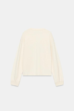 ZARA - FRUIT OF THE LOOM™ ФУТБОЛКА С ДЛИННЫМ РУКАВОМ, ЭКРЮ