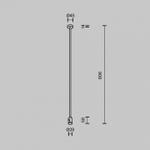 Основание на штанге Maytoni Accessories for tracks Flarity TRA159C-SL1-B