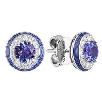 Серьги с Танзанитом и Бриллиантами, Е0143-30/4