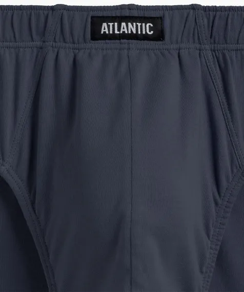 Мужские трусы (5шт) слипы классика Atlantic 5SMP-003, хлопок, серый + графитовый + черный + изумрудный + эспрессо