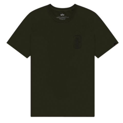 Футболка Alpha Industries Alpha Dog Tag Tee Olive (Зеленый)