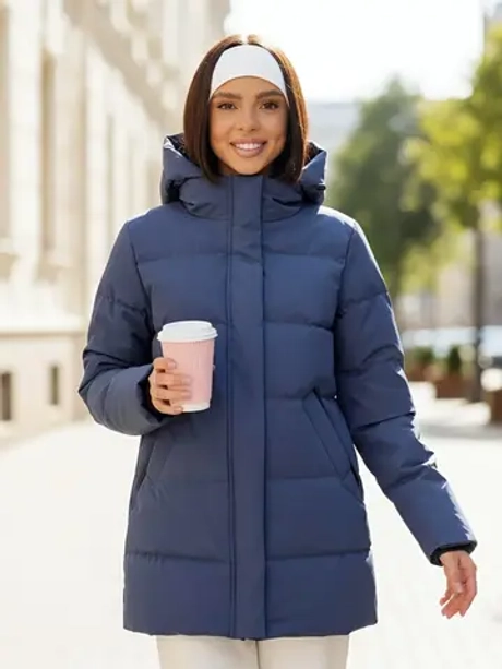 Куртка весенняя удлиненная со съемным капюшоном