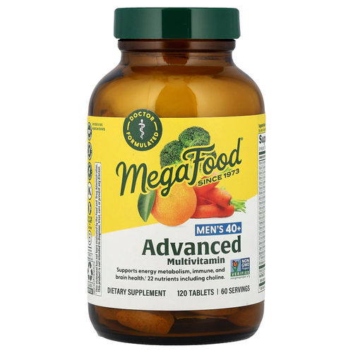 MegaFood, улучшенный мультивитаминный комплекс, для мужчин старше 40 лет, 120 таблеток