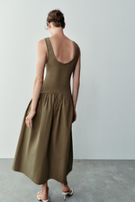 КОМБИНИРОВАННОЕ ПЛАТЬЕ НА БРЕТЕЛЯХ — ZARA