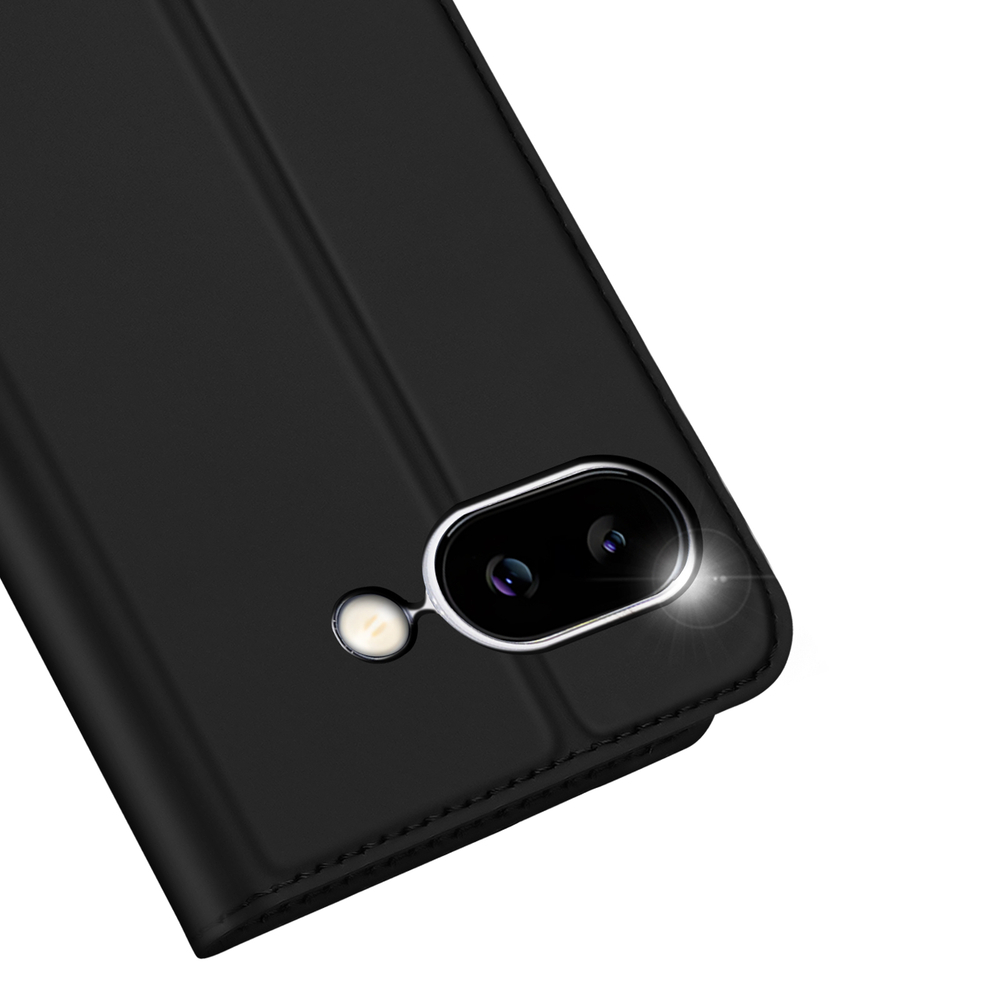 Чехол книжка из PU кожи черного цвета от Dux Ducis для Google Pixel 9a, серия Skin Pro Series Case