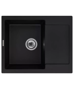Кухонная мойка Kuppersberg MODENA 1B1D BLACK METALLIC фото 