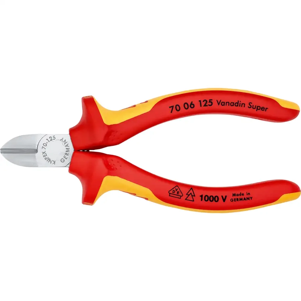 Кусачки боковые хромированные 125 мм Knipex 70 06 125