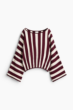 Тонкий трикотажный топ с вырезом лодочка - H&M