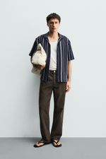 ЖАККАРДОВАЯ РУБАШКА В ПОЛОСКУ КЛАССИЧЕСКОГО КРОЯ — ZARA