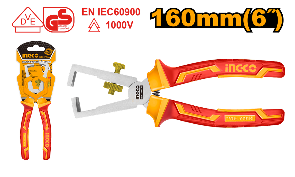 Стриппер для снятия изоляции диэлектрический INGCO HIWSP28160 INDUSTRIAL 160 мм Стриппер для снятия изоляции диэлектрический INGCO HIWSP28160 INDUSTRIAL 160 мм
