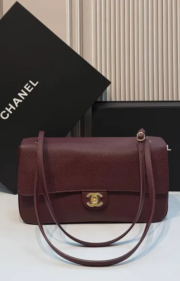Сумка Chanel Maxi Flap bag Бордовый
