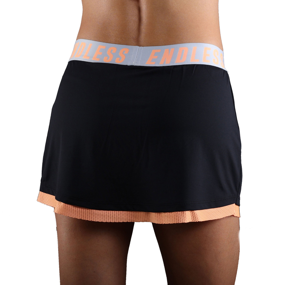 Женская теннисная юбка Endless Iconic Skirt Women - Black, Apricot