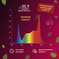 Светодиодная лента для растений ЭРА FITO-Strip Light-Rа90-3m полного спектра 3м IP65 с адаптером 12V | Светодиодные ленты для растений