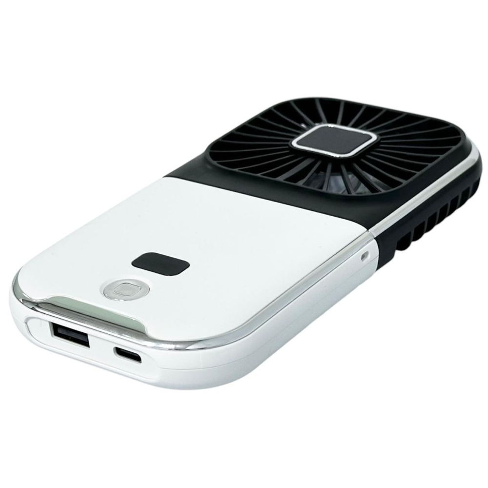 Вентилятор портативный + powerbank 3000mAh Xiaomi F30 Pro бело-черный