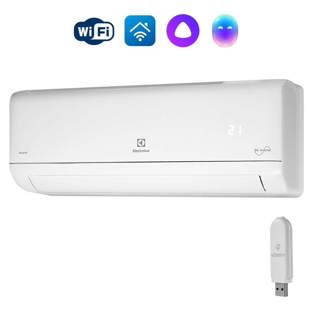 Сплит-система инверторного типа Electrolux Skandi DC EACS/I-12HSK/N3_24Y комплект с Wi-Fi донглом