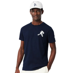 Теннисная футболка Lacoste Tennis x Novak Djokovic Pack - navy blue/white