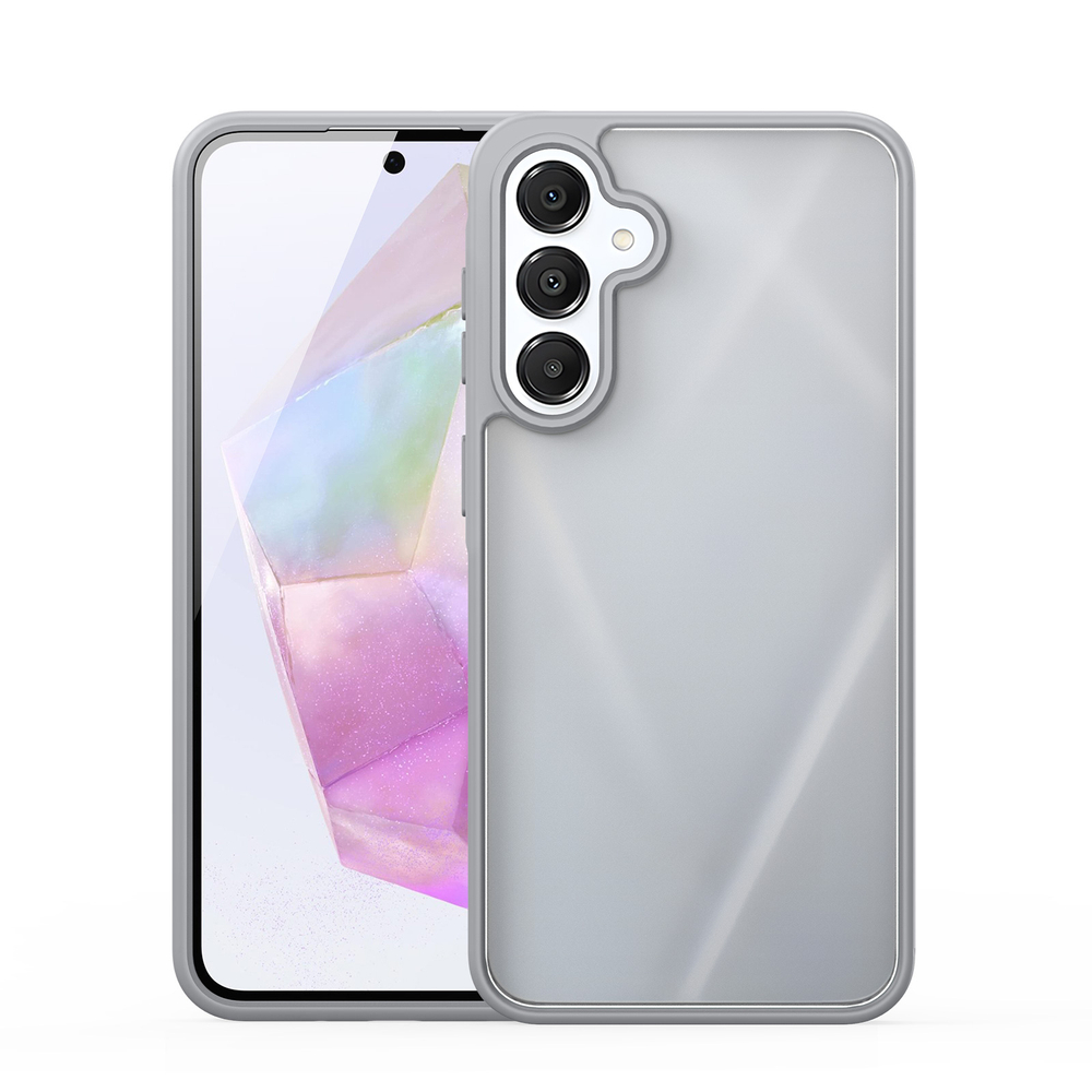 Прозрачный матовый чехол с серыми рамками от Dux Ducis для Samsung Galaxy A36 5G и Galaxy A56 5G, серия Yind Series Case