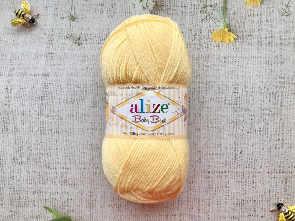 Пряжа ALIZE "Baby Best" 250 светлый-лимон