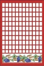 Полотенце кухонное «Клетка - Урожай» 40*57 см, цвет красный, микрофибра 200 гр/м2