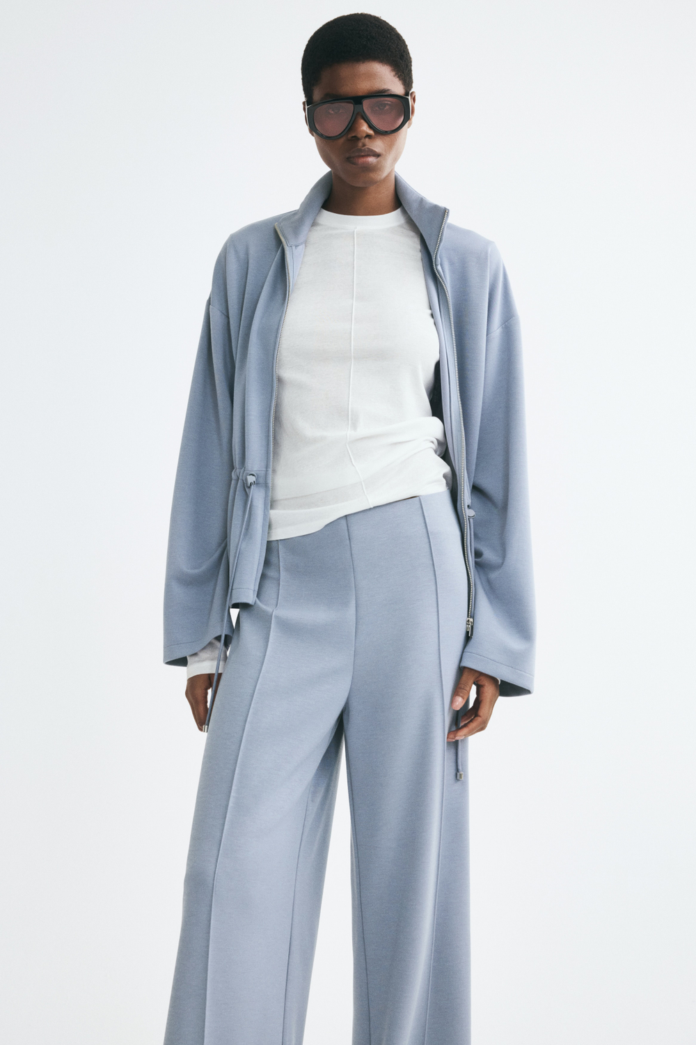 Брюки из скубы со стрелками - H&M