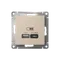 Розетка с USB A+C Systeme Electric AtlasDesign Песочный ATN001229