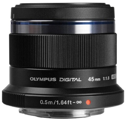Olympus 45mm f/1.8, черный