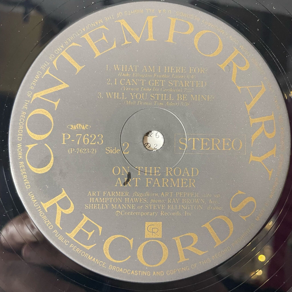Винтажная виниловая пластинка LP Art Farmer On The Road (Japan 1976) (Obi)